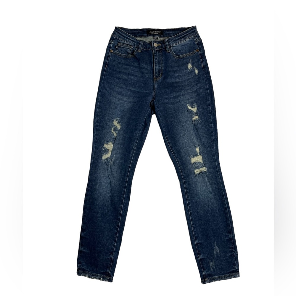 Judy Blue Distressed Skinny Jeans Size 5/27